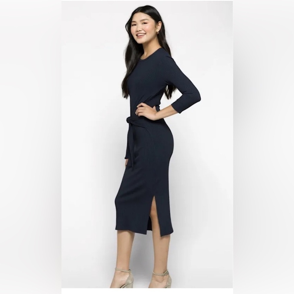 Amour Vert | New Colombe Paris ribbed midi dress Women’s size XS ocean stretch